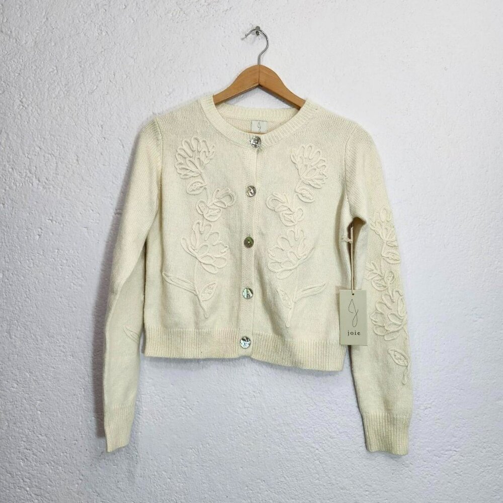 nwt joie cream white cardigan sweater